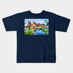 Caernarfon Castle Low Perspective Kids T-Shirt